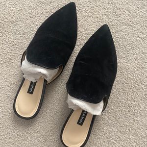 Nine West Black Suede Mules